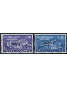 TRIESTE A 1951 Abbazia di Montecassino 2v MH*
