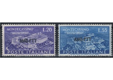 TRIESTE A 1951 Abbey of Montecassino 2v MH*