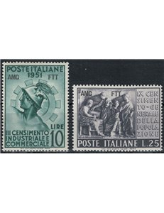 TRIESTE A 1951 Industrial Census 2v MH*