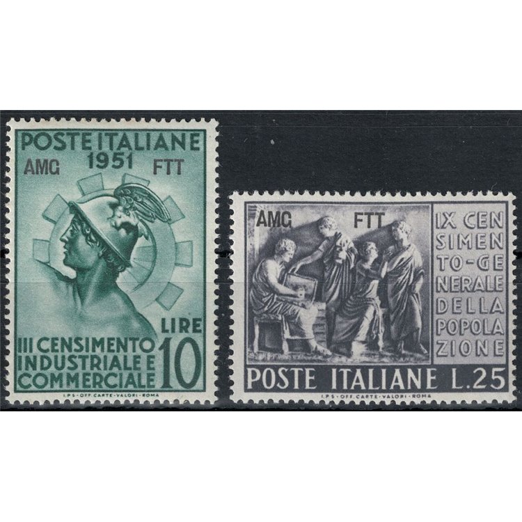 TRIESTE A 1951 Industrial Census 2v MH*