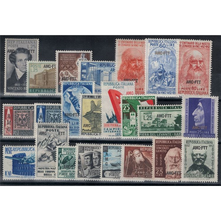 TRIESTE A 1952 Complete vintage 23v MNH**