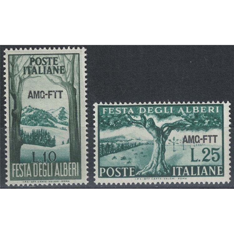 TRIESTE A 1951 Festival of the Trees 2v MH*