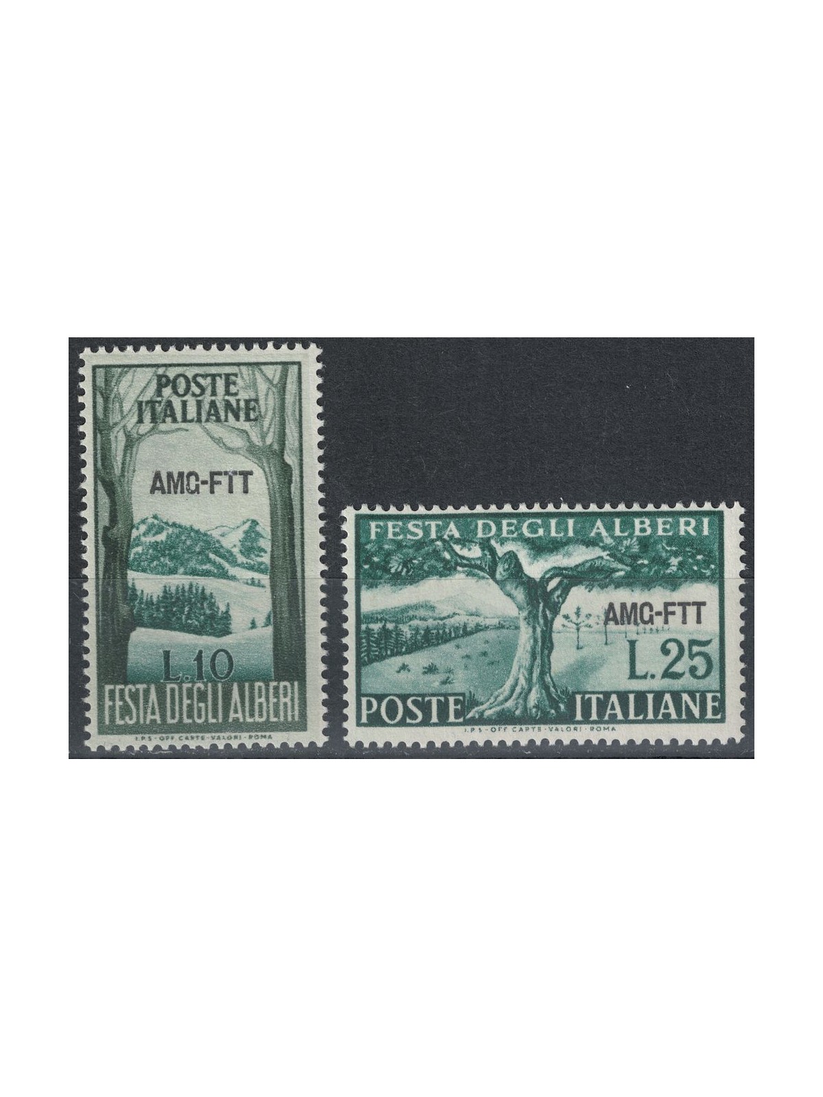 TRIESTE A 1951 Festival of the Trees 2v MH*