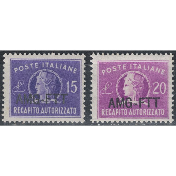 TRIESTE A 1949-52 Recapito autorizzato 2v MH*