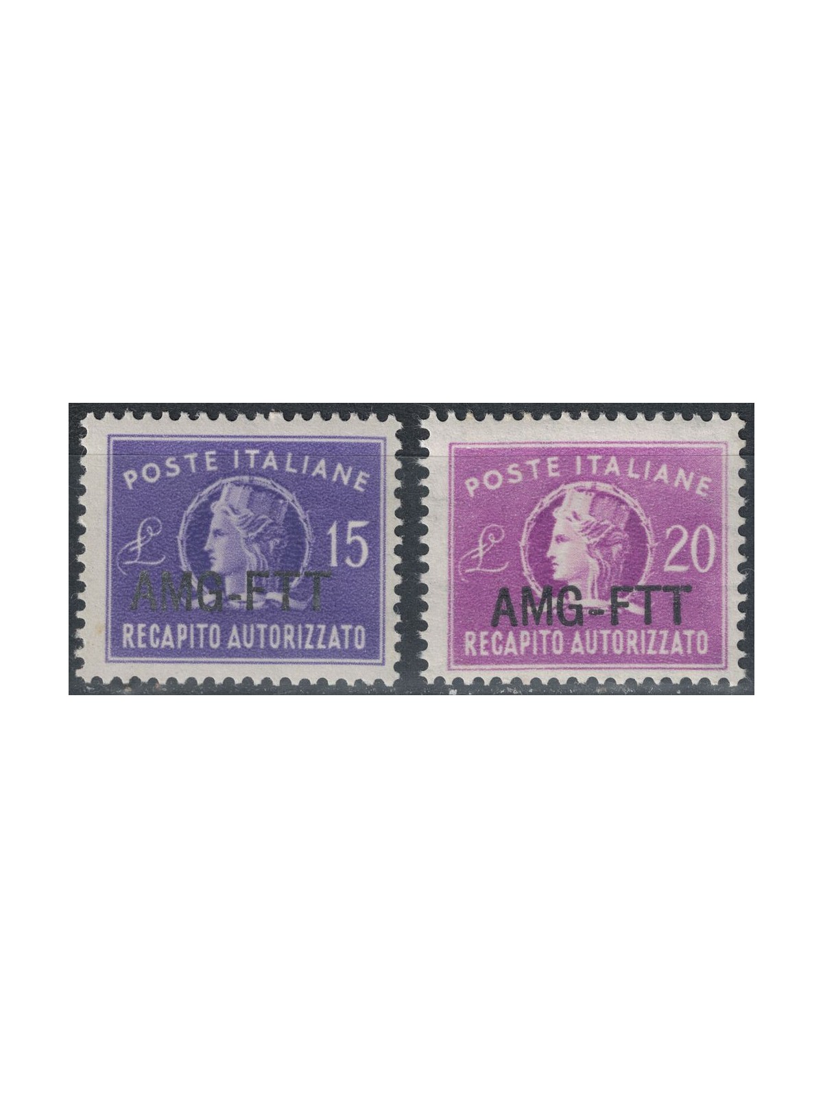 TRIESTE A 1949-52 Recapito autorizzato 2v MH*