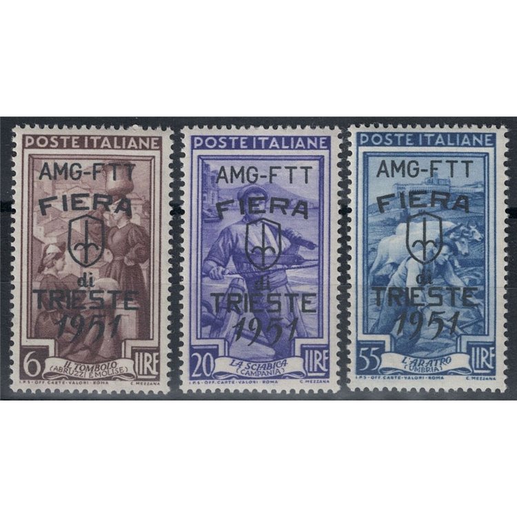 TRIESTE A 1951 Trieste Fair 3v MH*