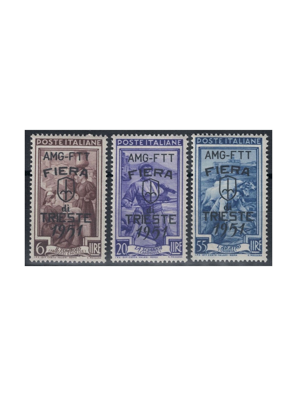 TRIESTE A 1951 Trieste Fair 3v MH*