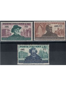 TRIESTE A 1951 Giuseppe Verdi 3v MH*