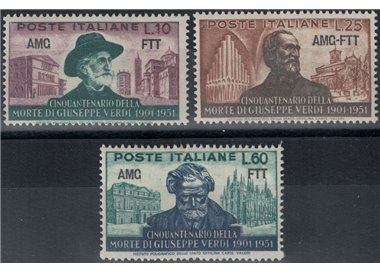 TRIESTE A 1951 Giuseppe Verdi 3v MH*