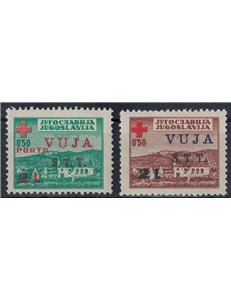 TRIESTE B 1948 Croce Rossa 2v MH*