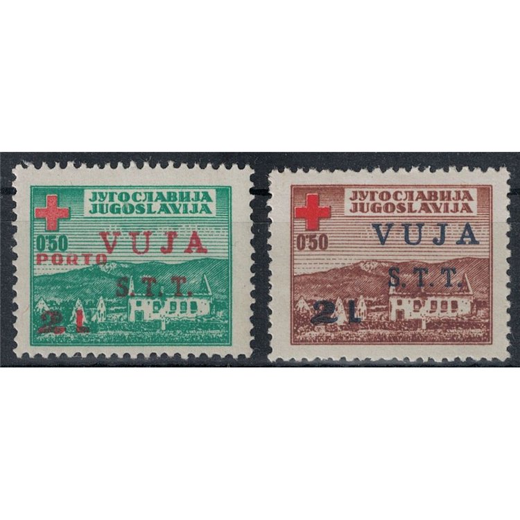 TRIESTE B 1948 Croce Rossa 2v MH*