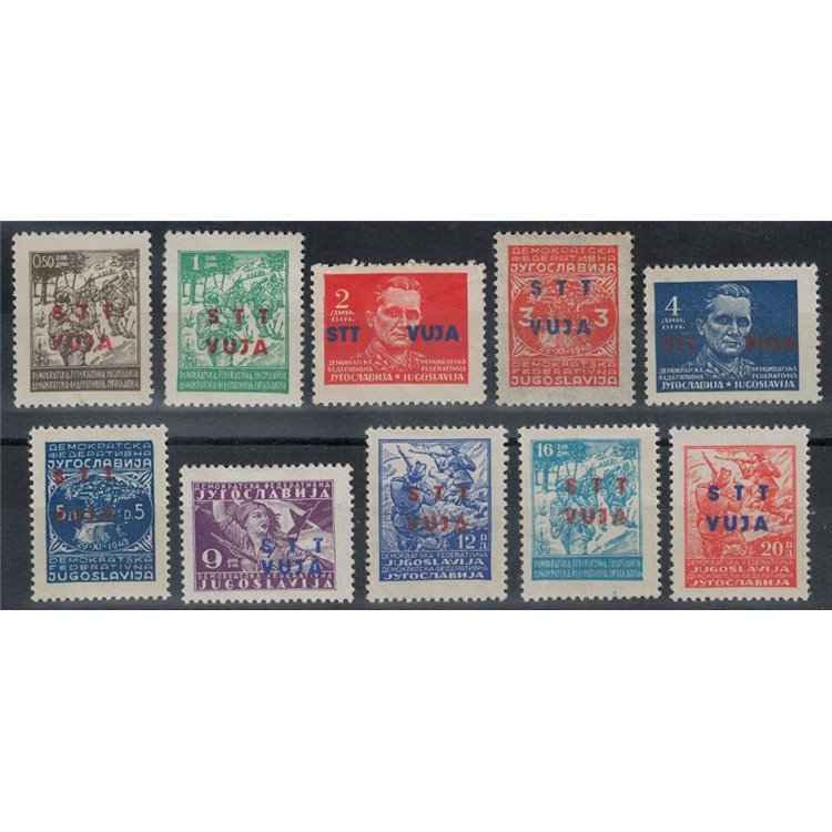 TRIESTE B 1949 Overprinted 10v MH*