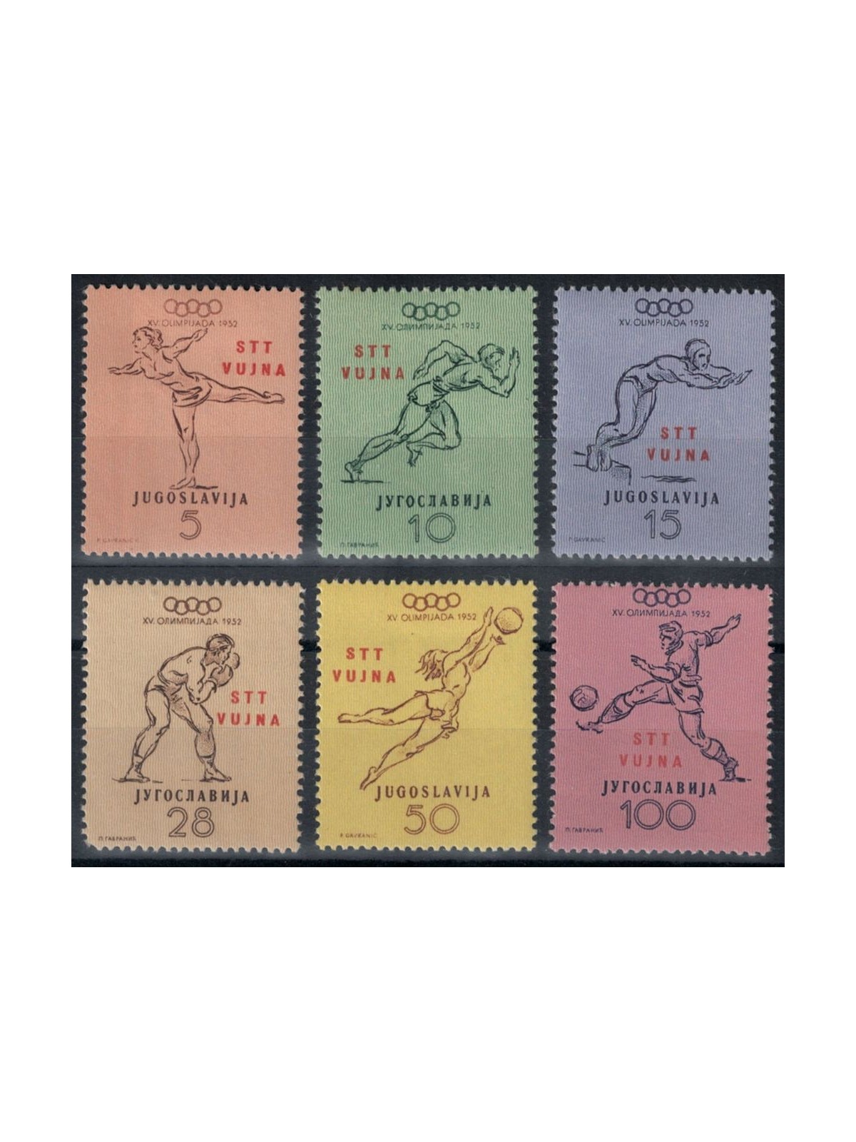 TRIESTE B 1952 Olimpiade di Helsinki 6v MH*