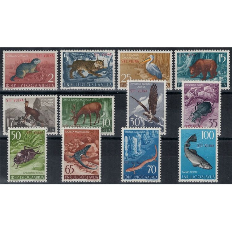 TRIESTE B 1954 Animali 12v MH*