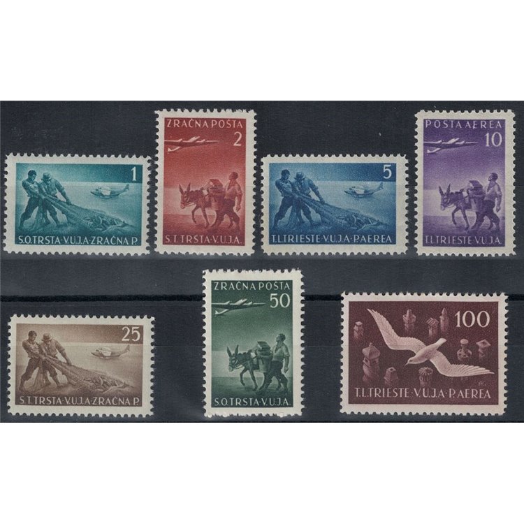 TRIESTE B 1949 Pictorial Series (airmail) 7v MH*