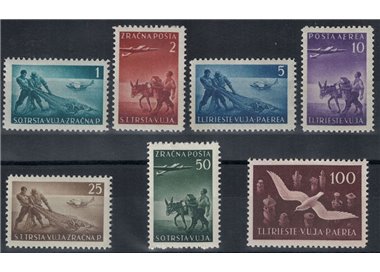 TRIESTE B 1949 Pictorial Series (airmail) 7v MH*