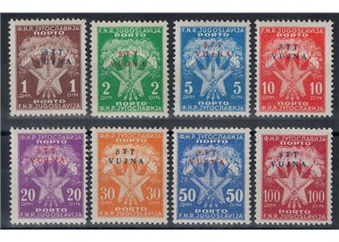 TRIESTE B 1952 Segnatasse 8v MH*