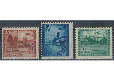 TRIESTE B 1952 Anniversary UPU (airmail) 3v MH*