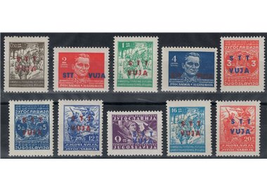 TRIESTE B 1949 Overprinted 10v MNH**