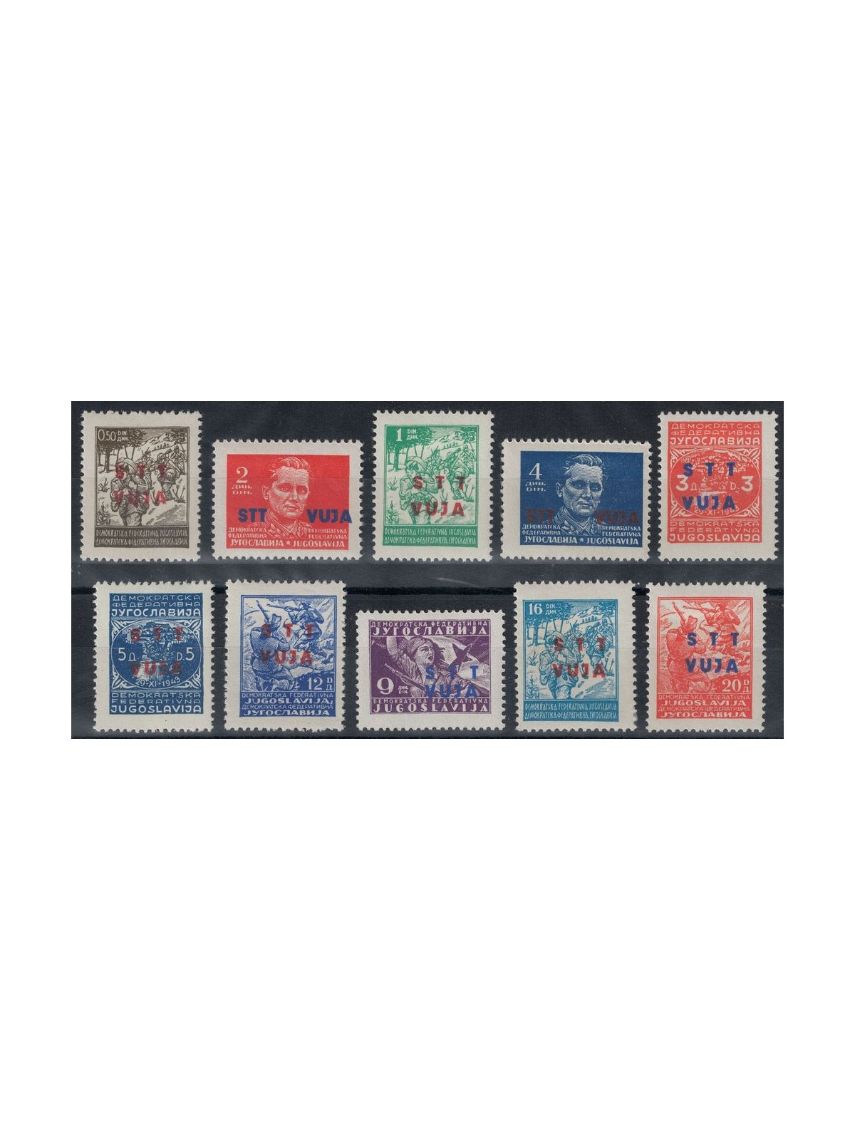 TRIESTE B 1949 Soprastampati 10v MNH**