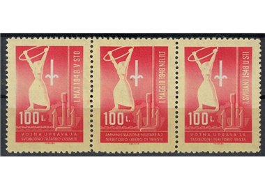 TRIESTE B 1948 1° Maggio 3v MNH**