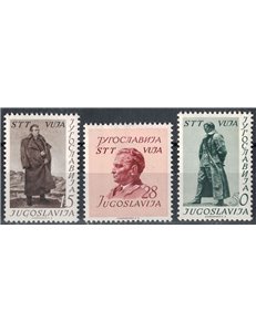 TRIESTE B 1952 Marshal Tito 3v MH*