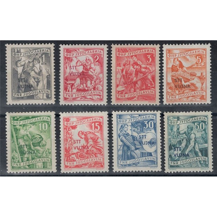 TRIESTE B 1953 Economy and Industry 8v MH*