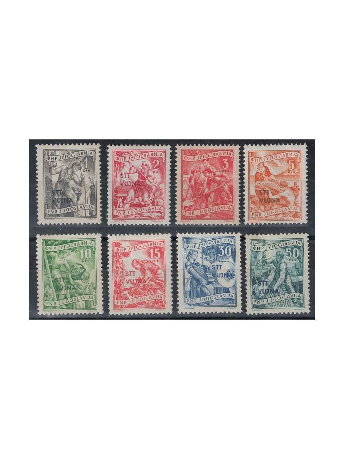 TRIESTE B 1953 Economia e industria 8v MH*