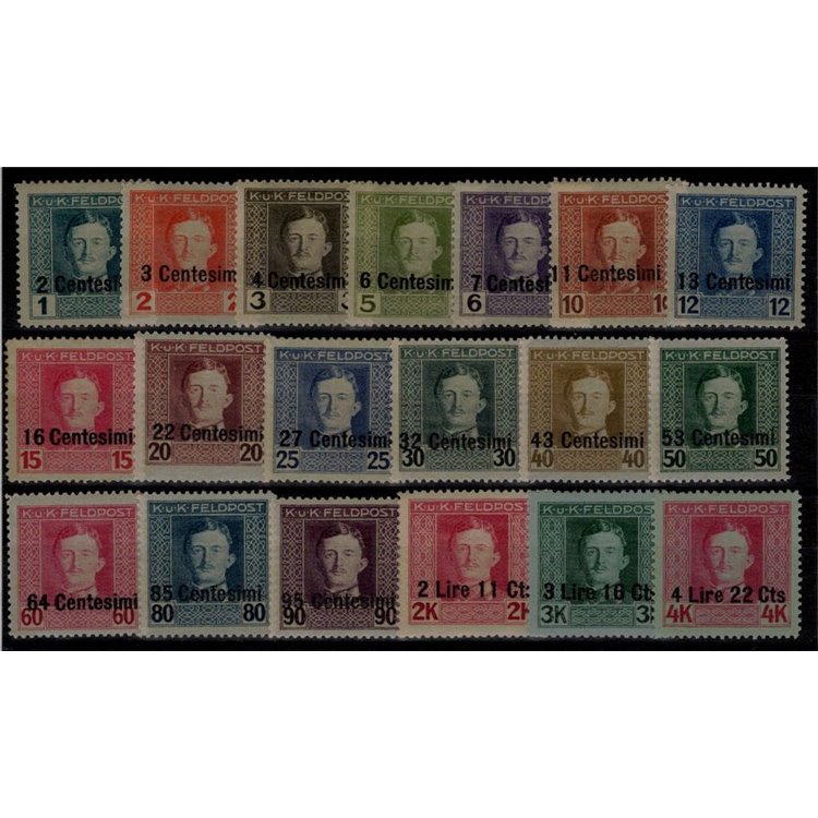 FRIULI (AUSTRIAN WEST) 1918 Austro-Hungarian Military Post 19v MNH**