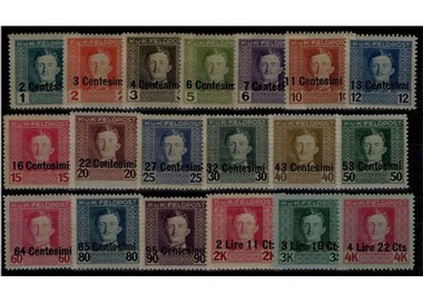 FRIULI (AUSTRIAN WEST) 1918 Austro-Hungarian Military Post 19v MNH**