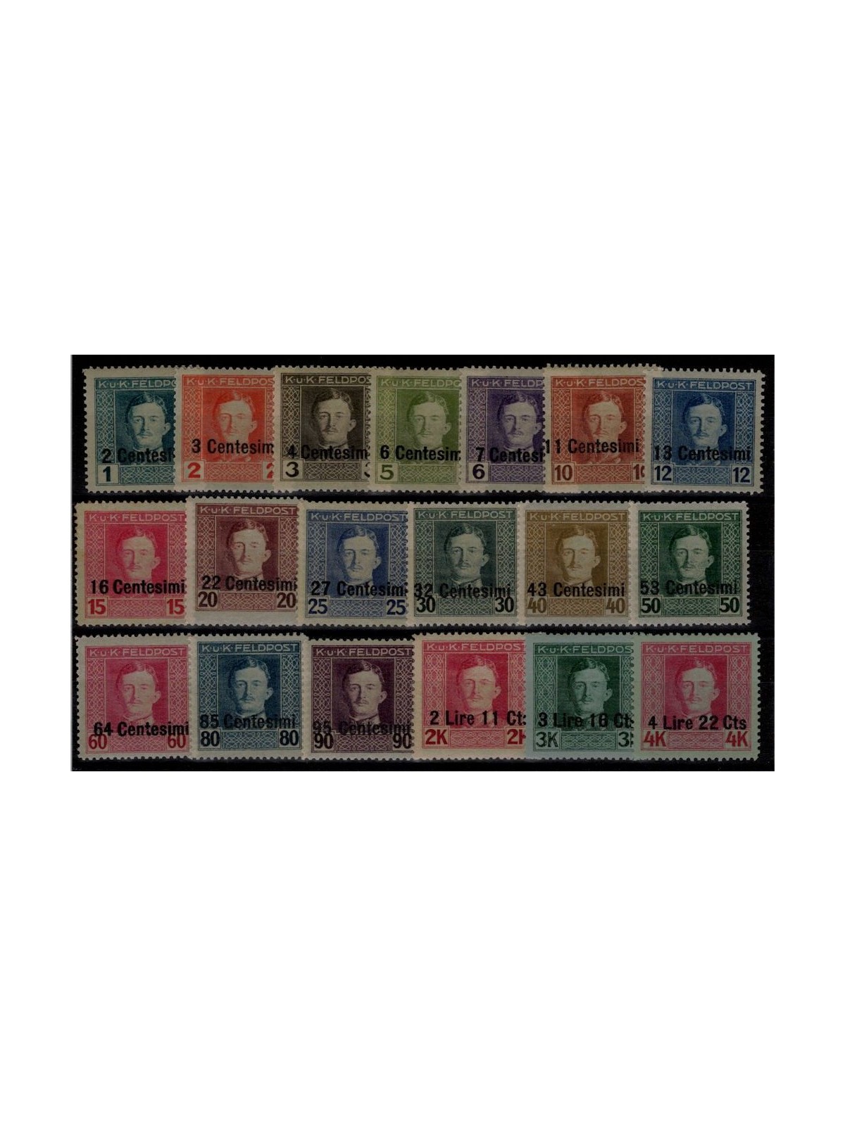 FRIULI (OCC. AUSTRIACA) 1918 Posta militare austro-ungarica 19v MNH**