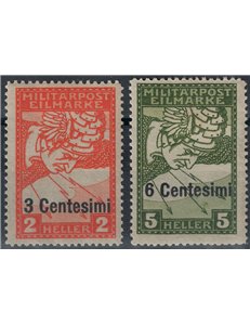 FRIULI (OCC. AUSTRIACA) 1918 Espressi per giornali 2v MH*