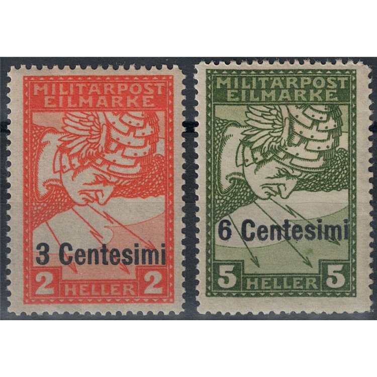 FRIULI (WESTERN AUSTRIAN) 1918 Express for newspapers 2v MH*