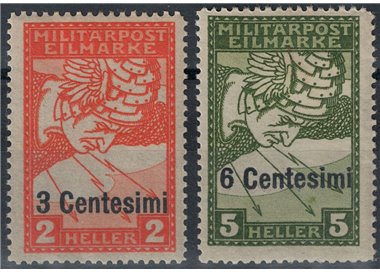 FRIULI (OCC. AUSTRIACA) 1918 Espressi per giornali 2v MH*