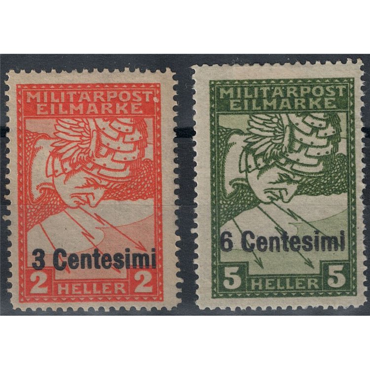 FRIULI (WESTERN AUSTRIAN) 1918 Express for newspapers 2v MH* (2)