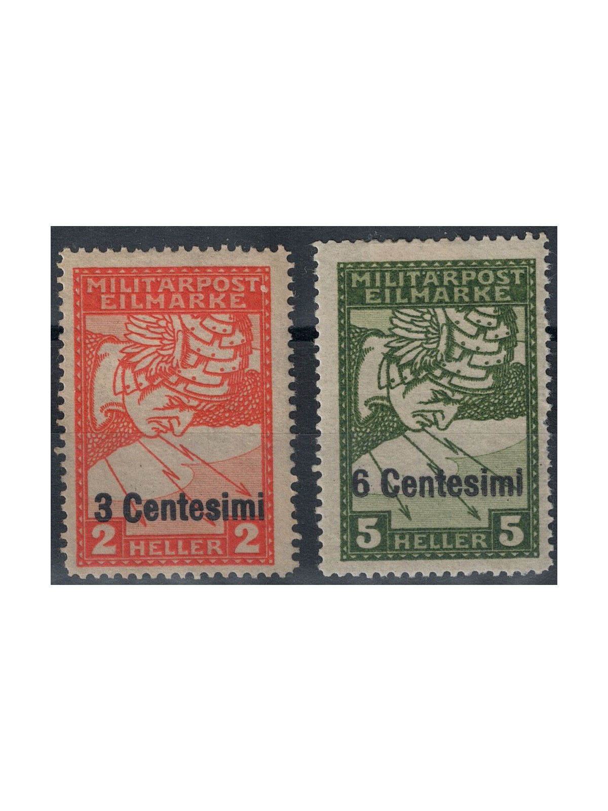 FRIULI (WESTERN AUSTRIAN) 1918 Express for newspapers 2v MH* (2)
