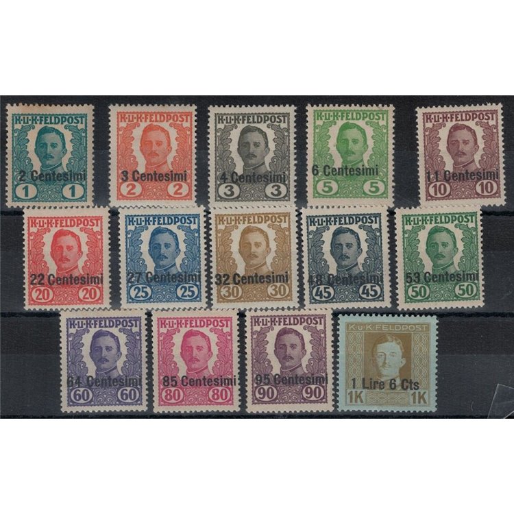 FRIULI (OCC. AUSTRIACA) 1918 Posta militare (non emessi) 14v MNH**