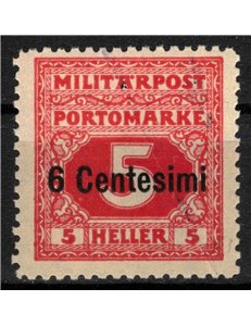 FRIULI (OCC. AUSTRIACA) 1918 Segnatasse 6c su 5h (dent. 11½) MNH**