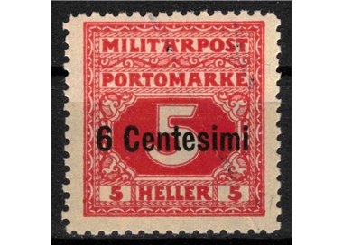 FRIULI (OCC. AUSTRIACA) 1918 Segnatasse 6c su 5h (dent. 11½) MNH**