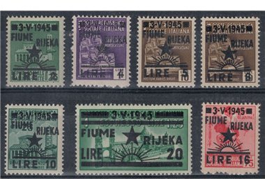 FIUME (WESTERN YUGOSLAV) 1945 Destroyed Monuments 7v MH*