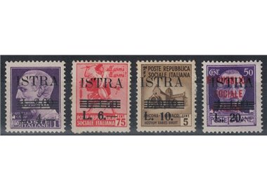 POLA - ISTRIA (WESTERN YUGOSLAV) 1945 Overprinted, 2nd issue 4v MH*