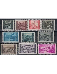ISTRIA - LITORALE SLOVENO 1945 Serie Pittorica 1ª emissione 10v MH*