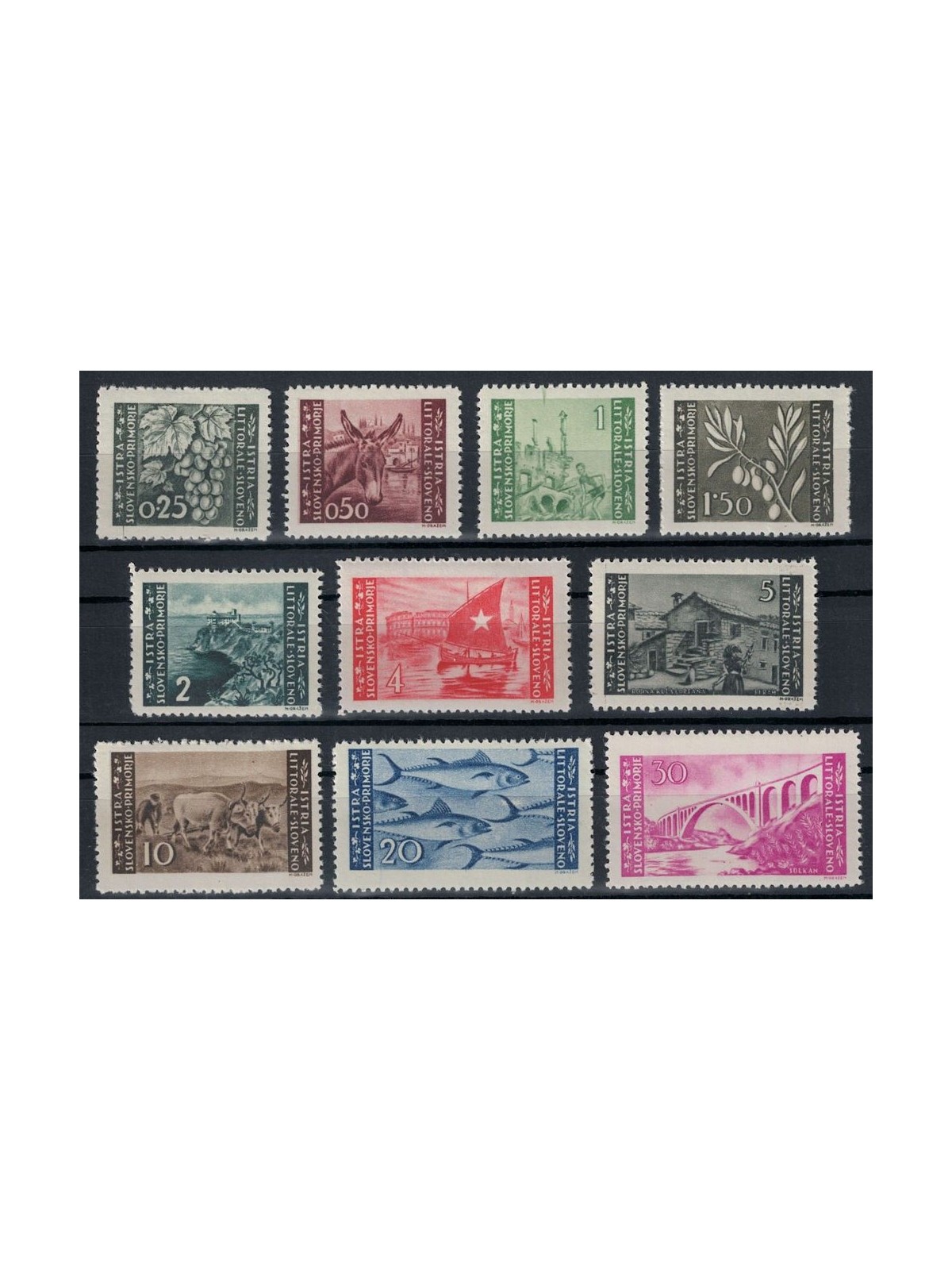 ISTRIA - SLOVENIAN COAST 1946 Pictorial Series 2nd issue 10v MNH**