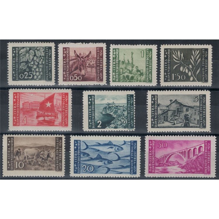 ISTRIA - SLOVENIAN COAST 1946 Pictorial Series 2nd issue 10v MH*