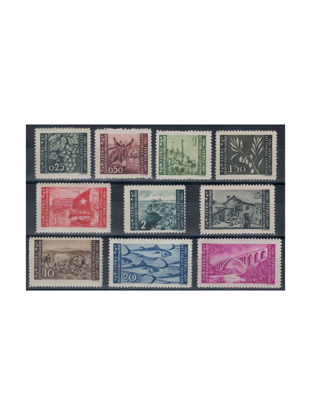 ISTRIA - SLOVENIAN COAST 1946 Pictorial Series 2nd issue 10v MH*