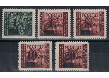 ISTRIA - LITORALE SLOVENO 1945 Segnatasse Tassello II 5v MH*