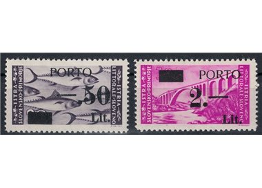 ISTRIA - LITORALE SLOVENO 1946 Segnatasse Tassello I 2v MH*