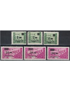 ISTRIA - SLOVENIAN COAST 1946 Postage Due Tag V and VI 6v MH*