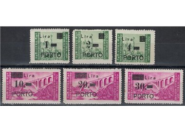 ISTRIA - LITORALE SLOVENO 1946 Segnatasse Tassello V e VI 6v MH*