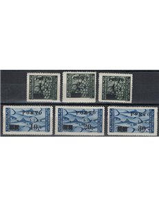 ISTRIA - SLOVENIAN COAST 1946 Postage Due Tag I and IV 6v MH*